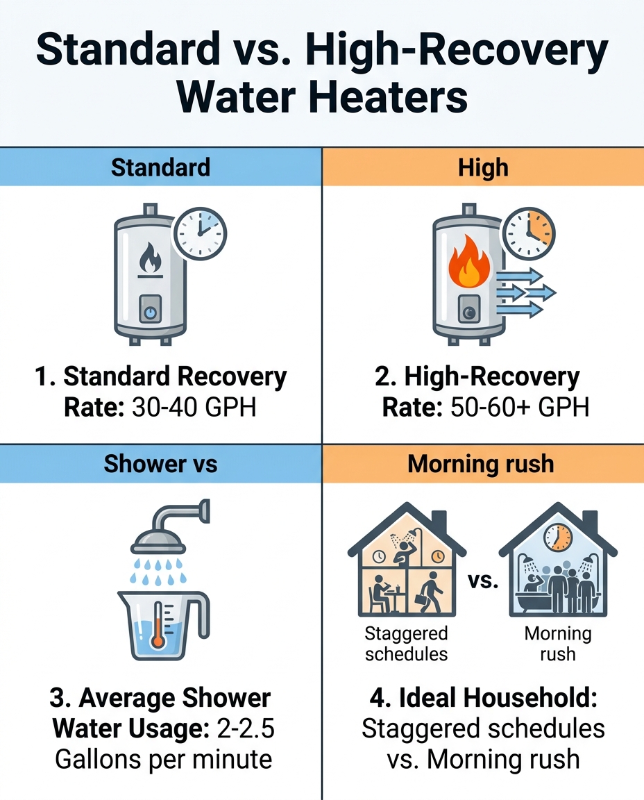 Standard vs. High-Recovery Water Heaters