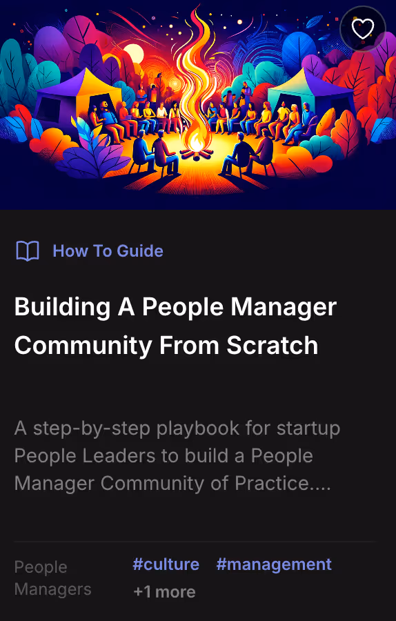 Open Org Playbook - building a people manager community of practice