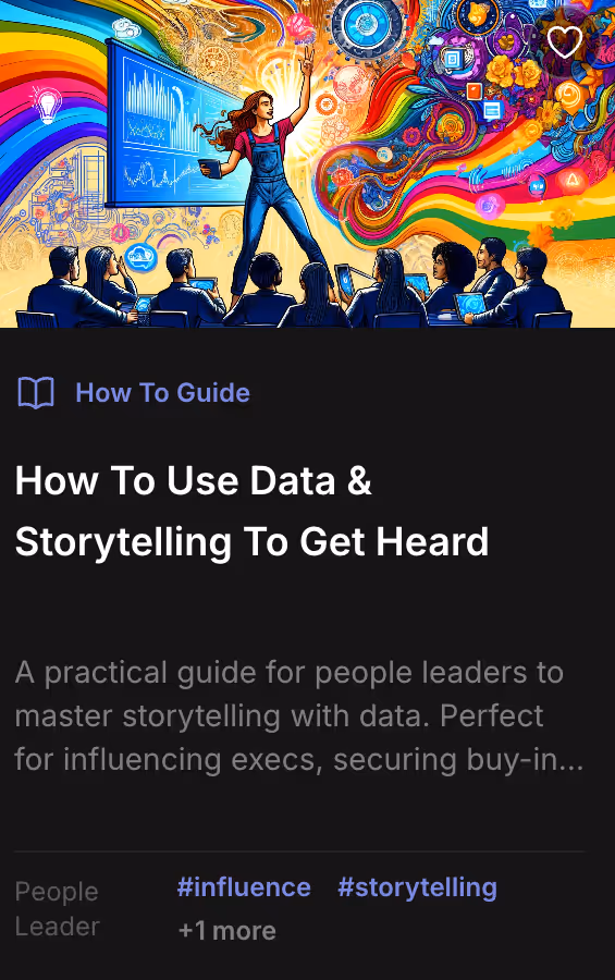 Open Org Playbook - how to use data and story telling to get heard