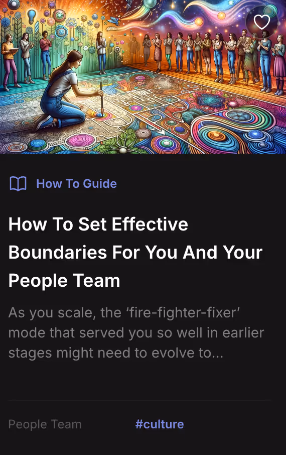 Open Org playbook - how to set effective boundaries for yourself and your people team
