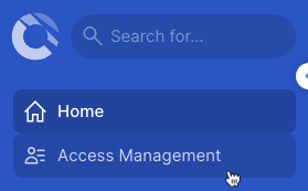 A screenshot showing the Access Management panel in the user interface