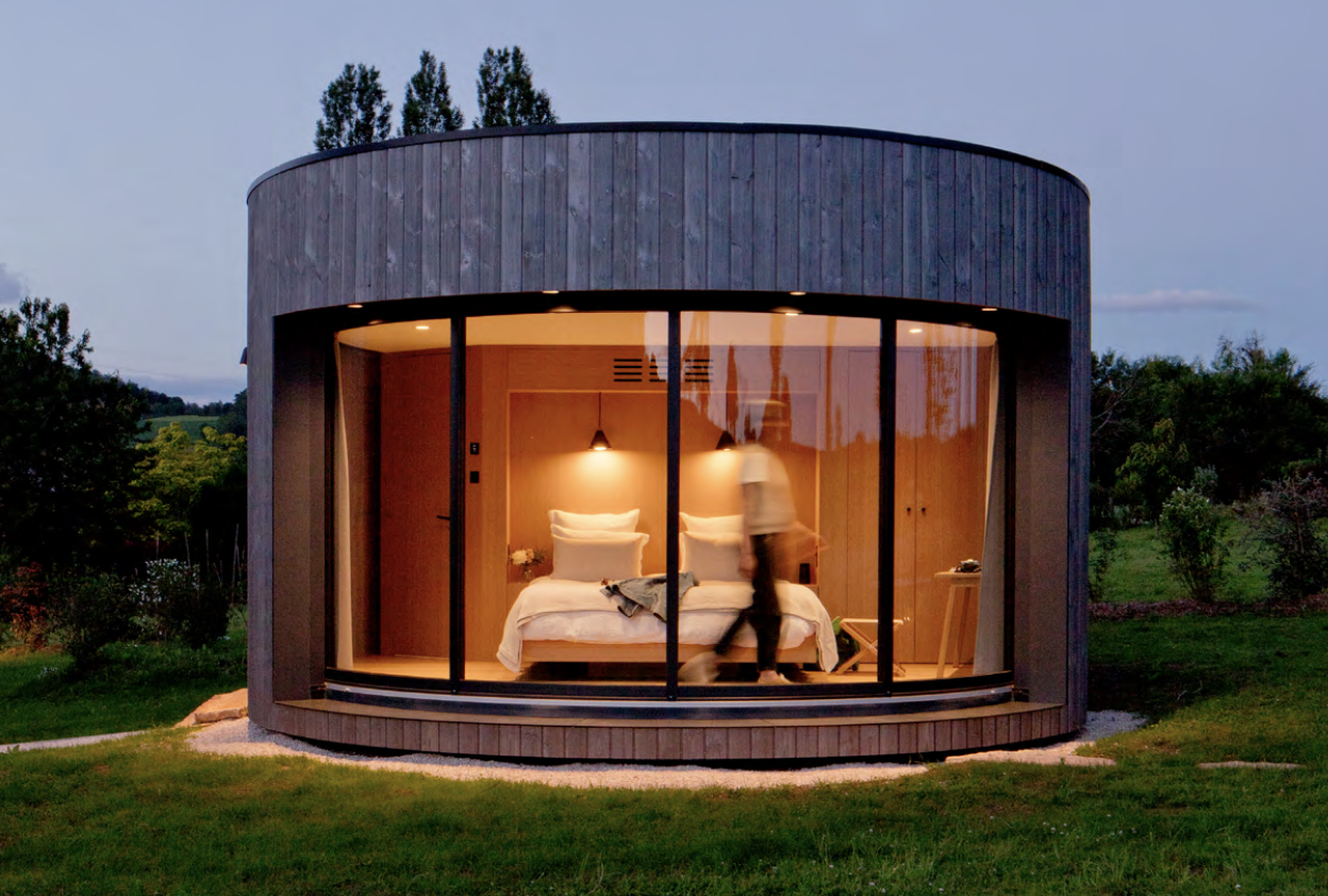 cabane ronde écoconçue lumipod