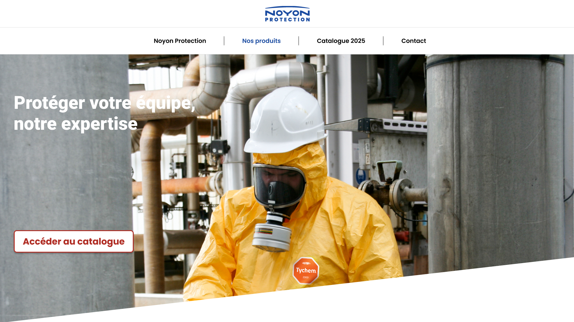 Cette image montre le héro du site de Noyon Protection réalisé par Garris NICOLAS et ses camarades de classe.