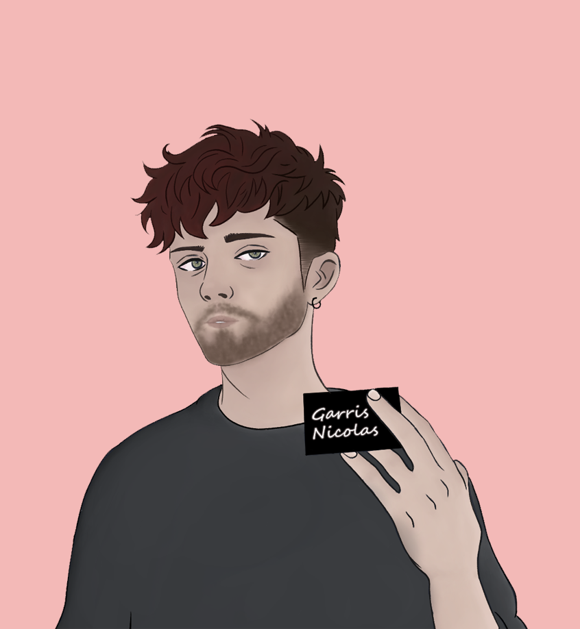 Cette image montre un autoportrait de Garris NICOLAS