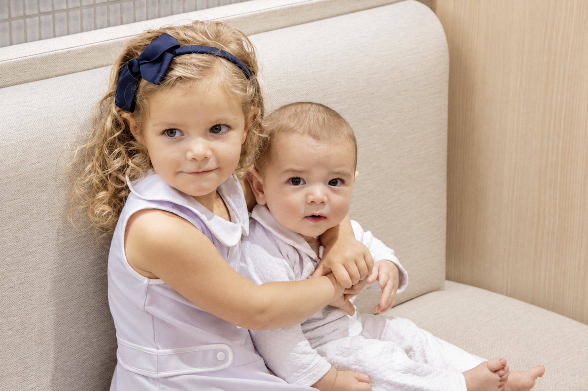 Siblings in the Essential Pediatrics lobby