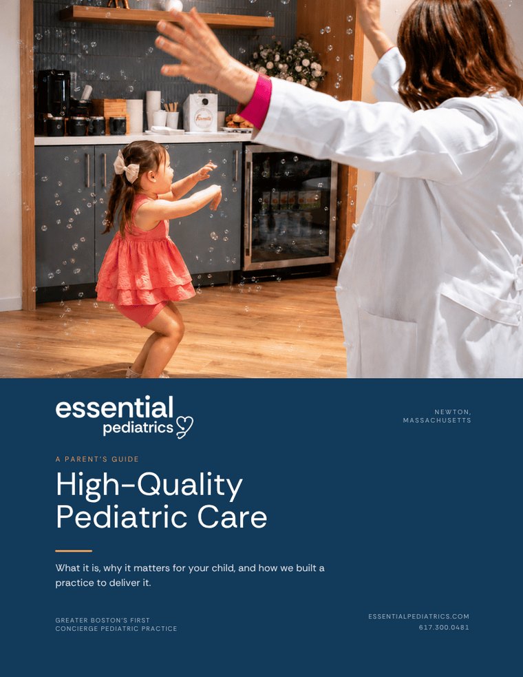 Cover of the Essential Pediatrics parent's guide to high-quality pediatric care