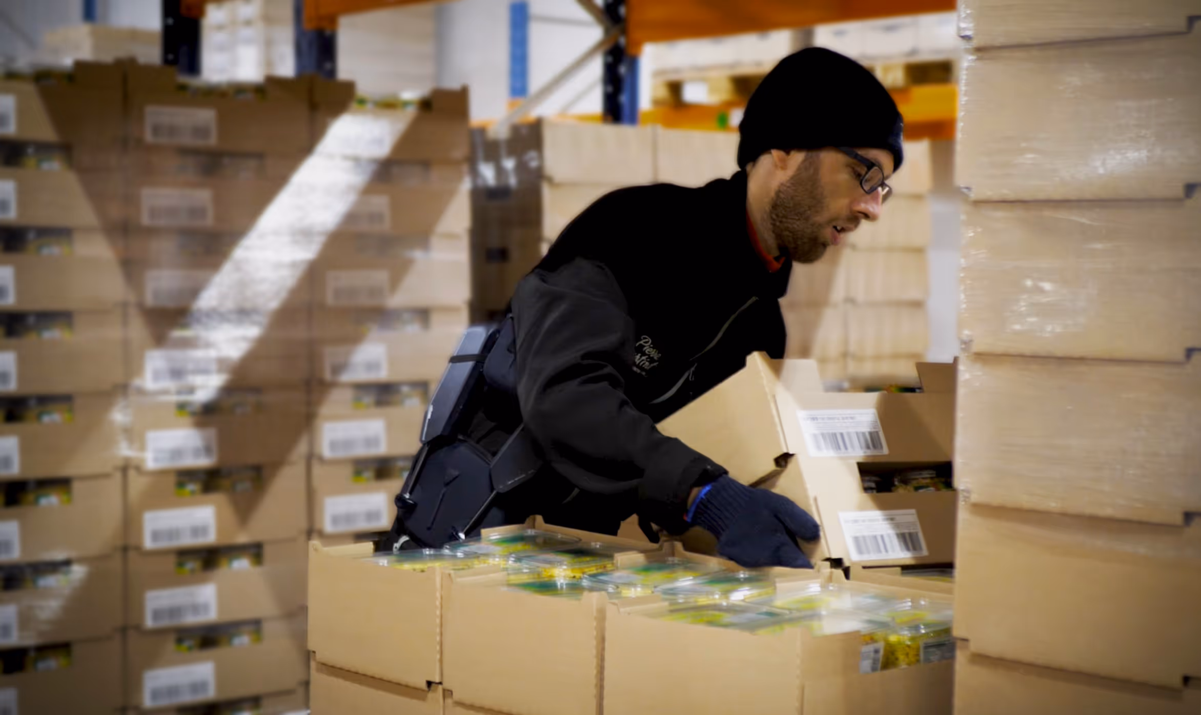 exosquelette manutention de colis préparateurs de commandes