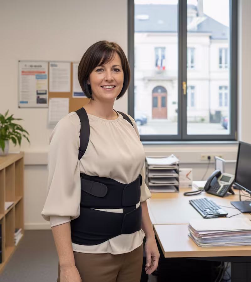 Exoskeleton of posture to work sitted