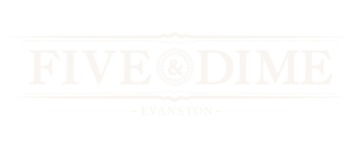 Five and Dime logo, transparent with white lettering