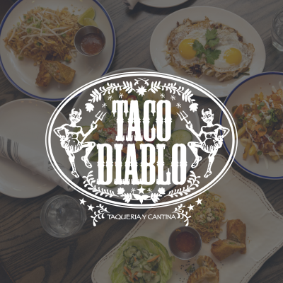 Spread of tacos leading to Taco Diablo homepage