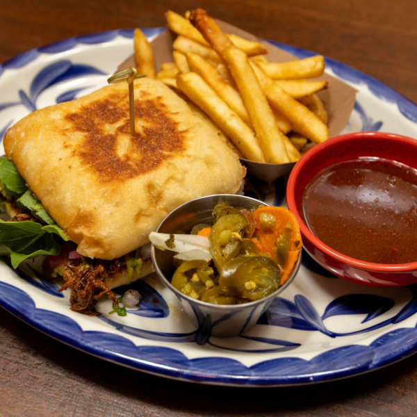Photo of torta, a mexican-style sandwich, from Taco Diablo