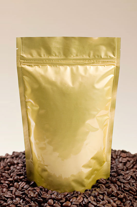 Various products in custom created stand up pouches