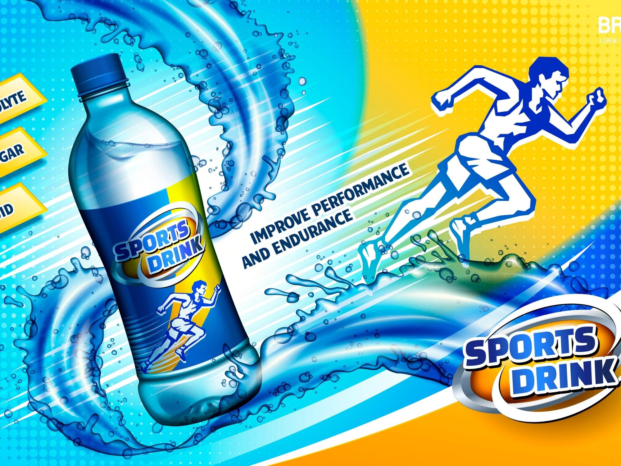 An ad created with a sports drink label design