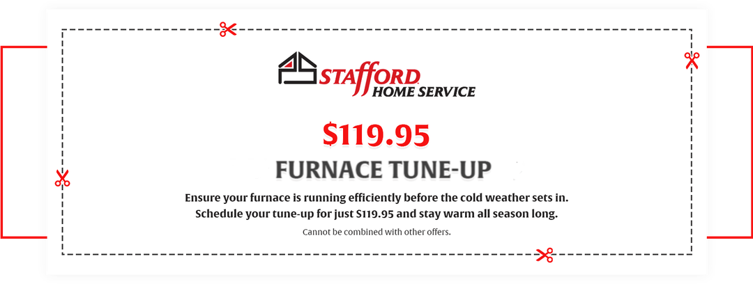 Stafford Home Service coupon for furnace tune-up priced at $119.95
