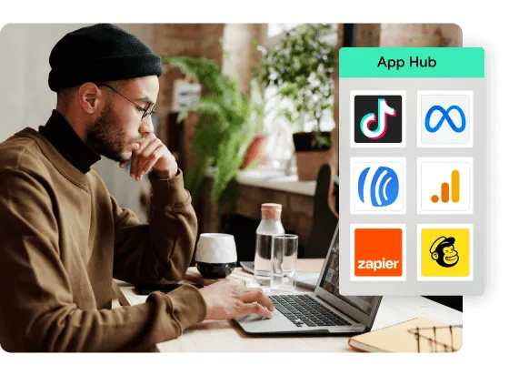 All of your integrations in one place for easy management.