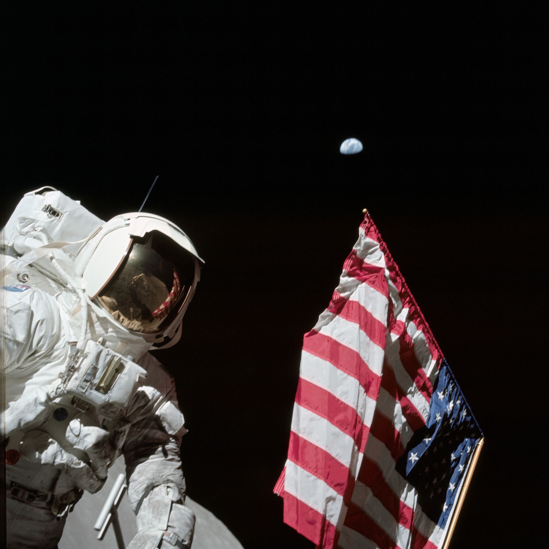 Harrison Schmitt during EVA on the lunar surface, Apollo 17.