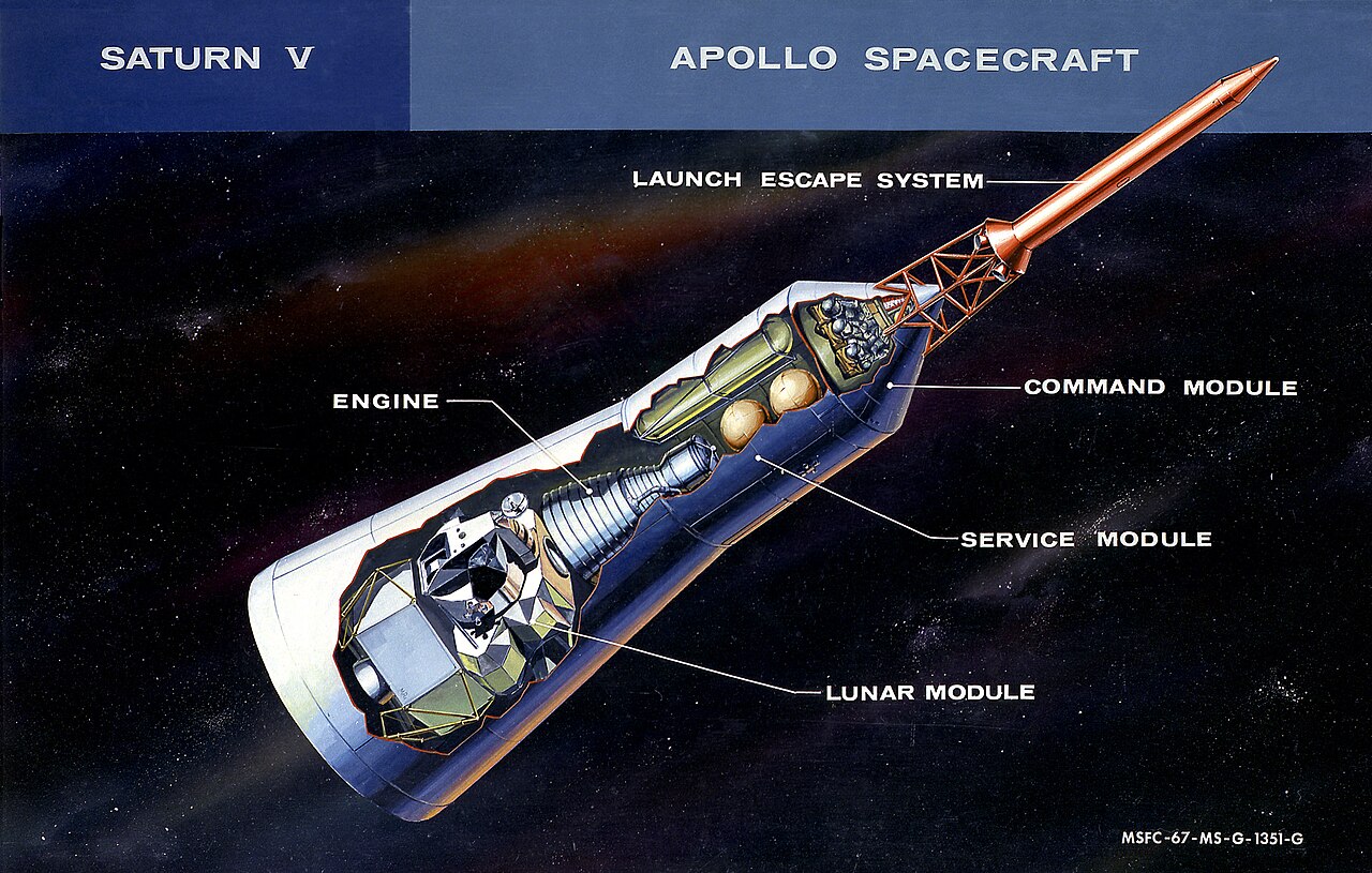 Saturn V painted cutaway, MSFC