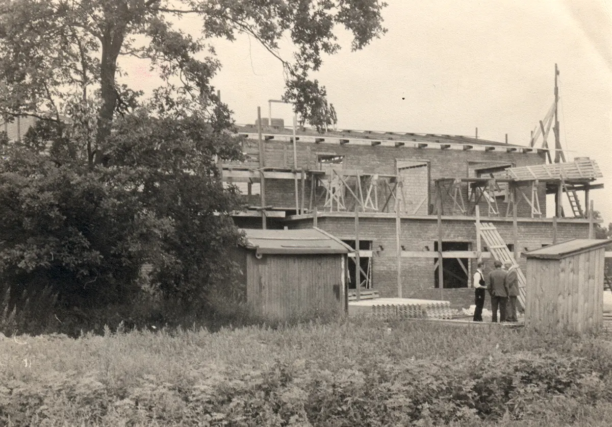 Gebäude Horn Messebau, historische Aufnahme.