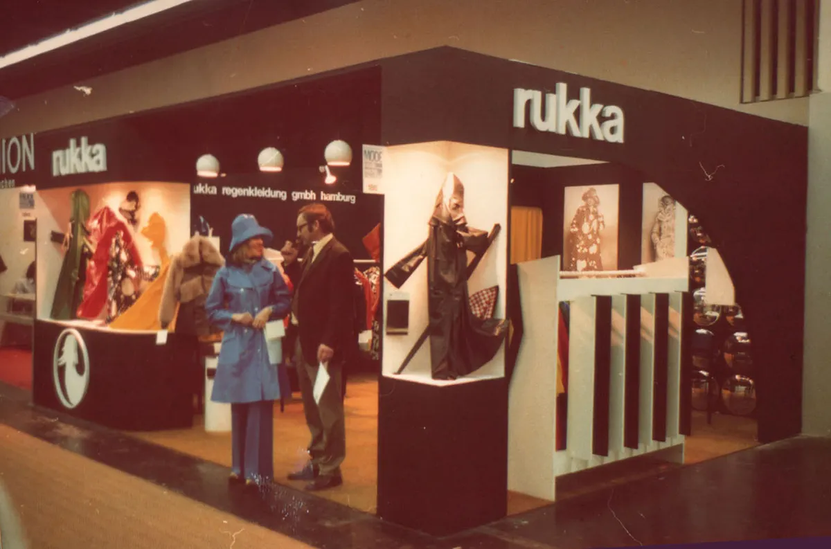 Messestand-Konzept, Foto eines Standes aus den siebziger Jahren von Horn-Messebau konzipiert und umgesetzt.
