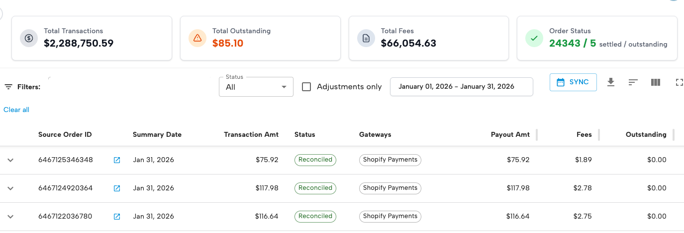 Bookkeep Shopify Embedded App