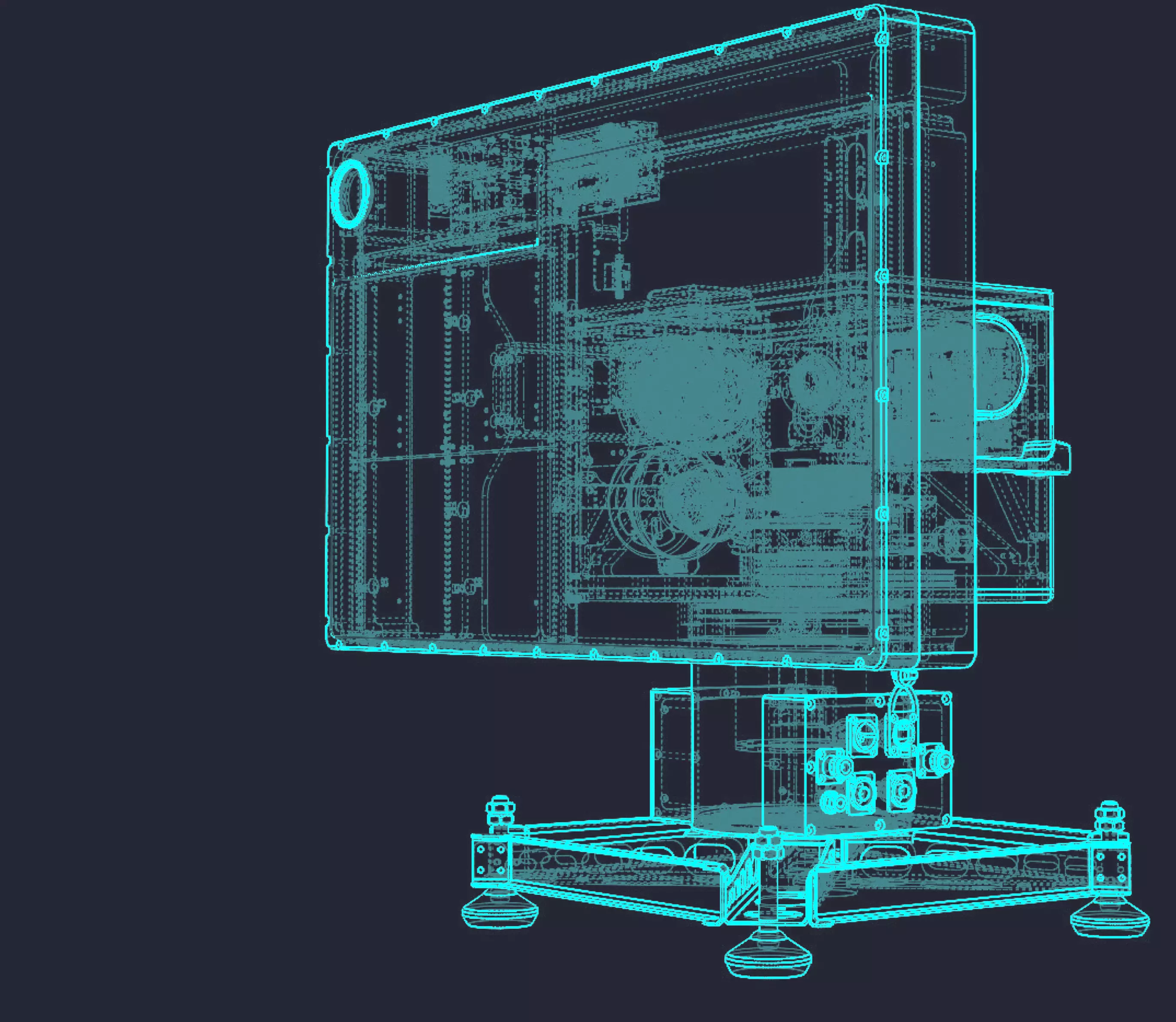 X-ray of a WTW-LSC-20 Dual and Tri-band Autotracking Antenna