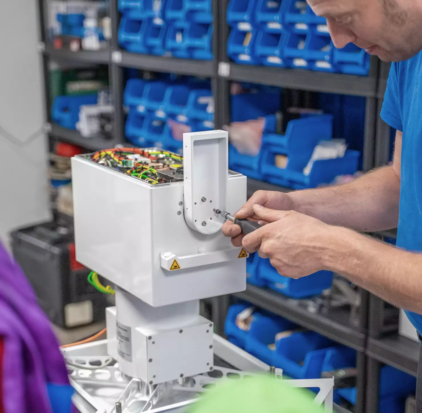 Engineer preparing WTW-20 Pedestal