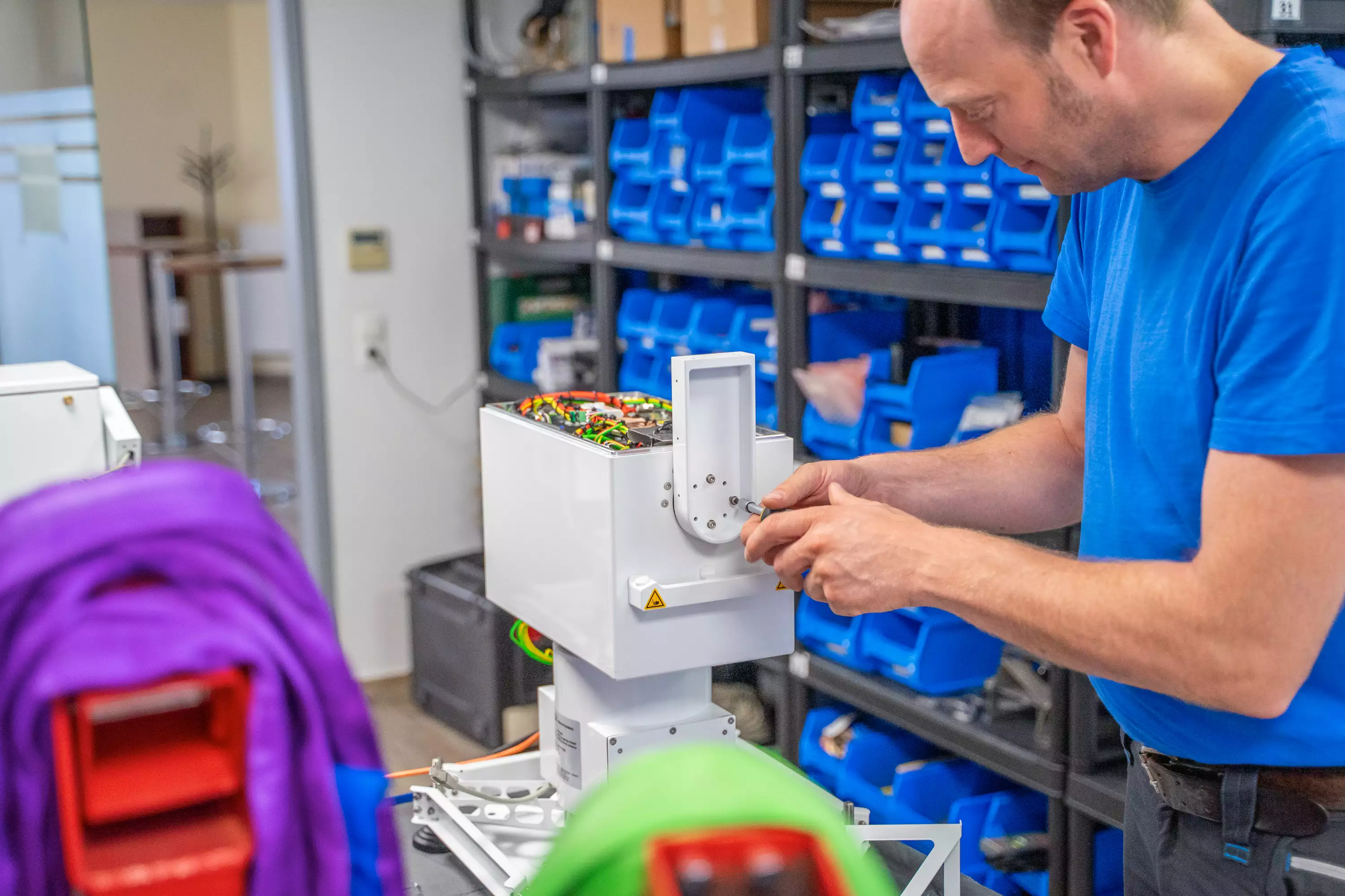 Engineer preparing WTW-20 Pedestal