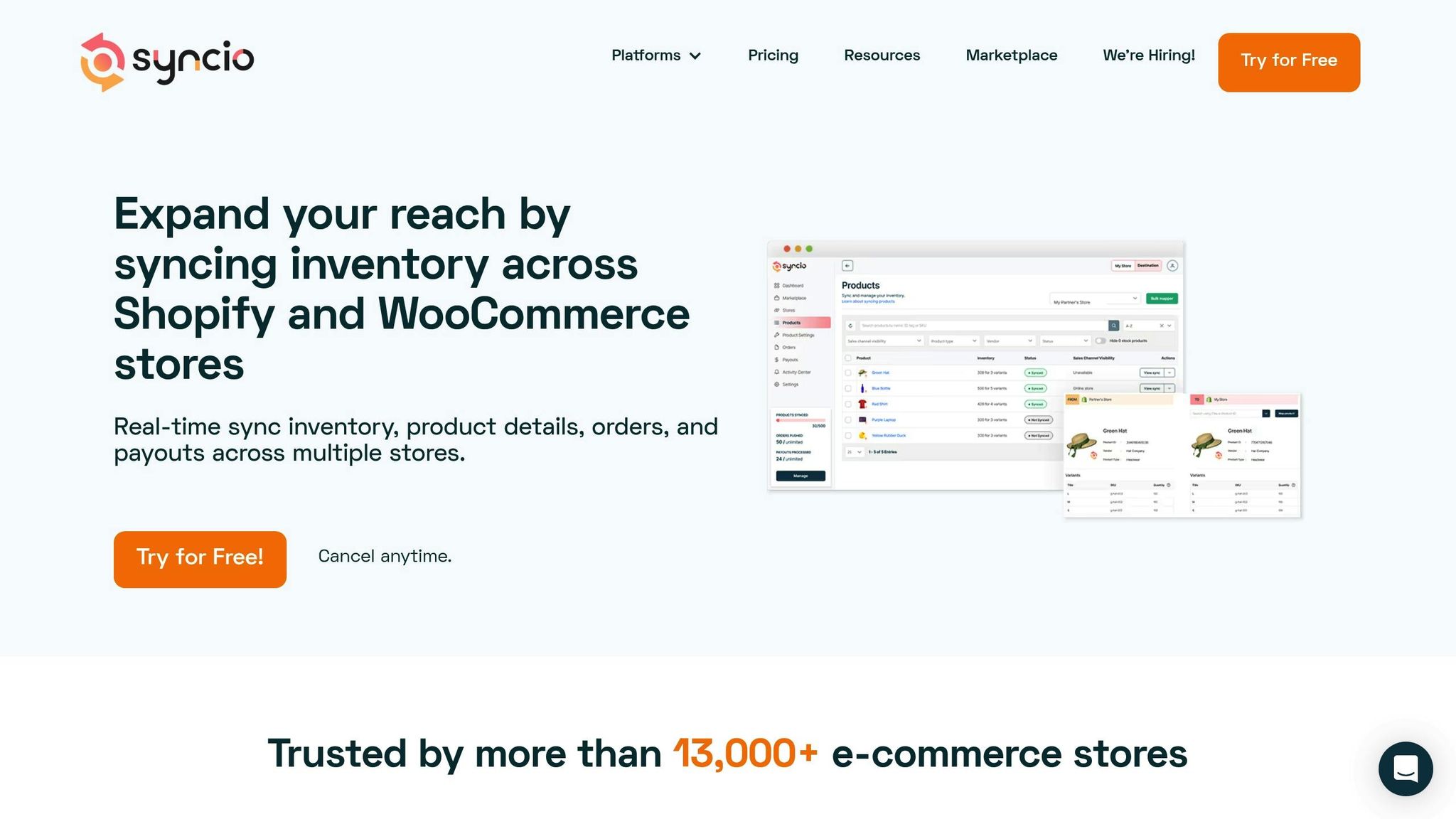 Syncio Multi-Store Sync
