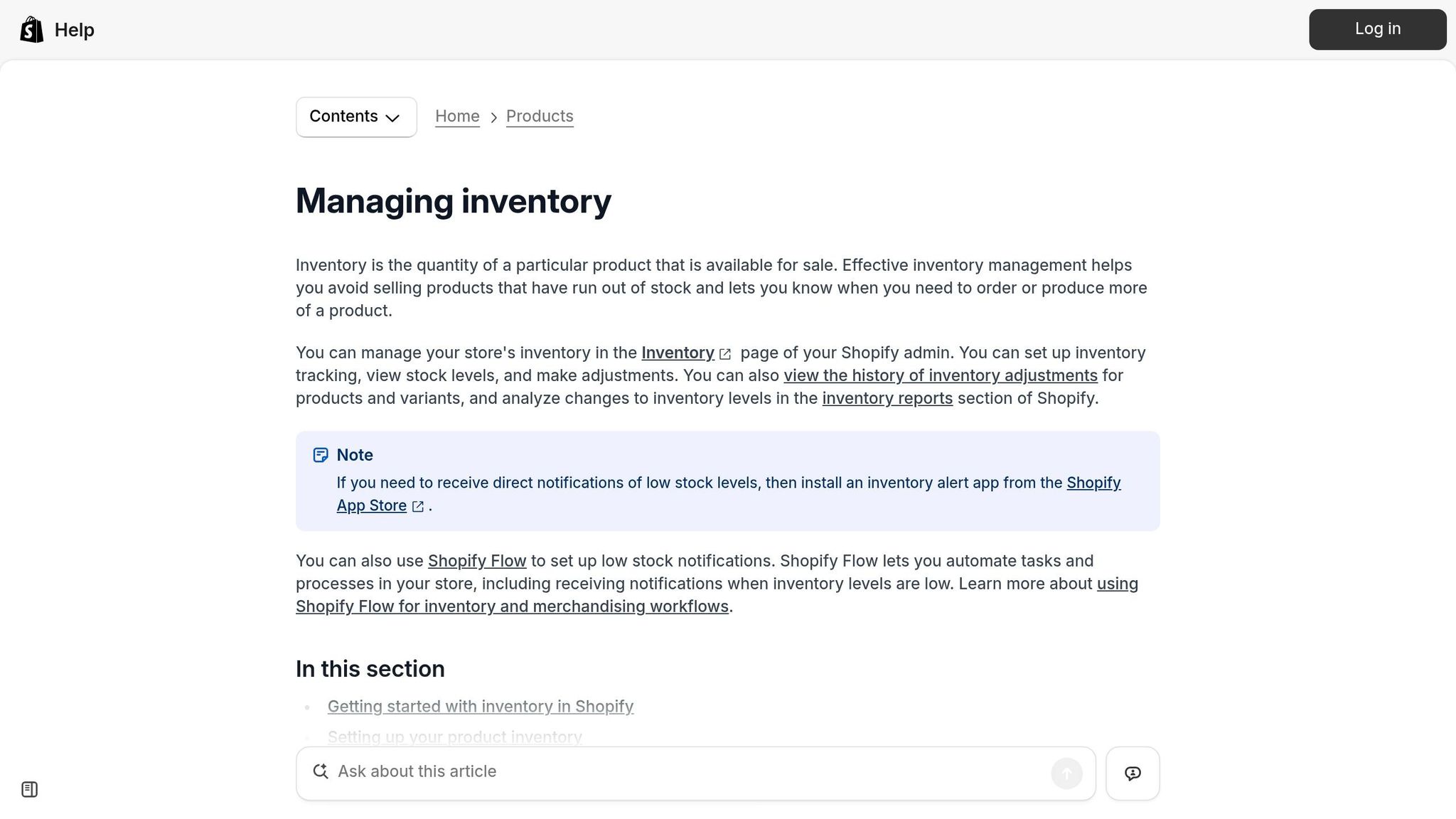Shopify Admin