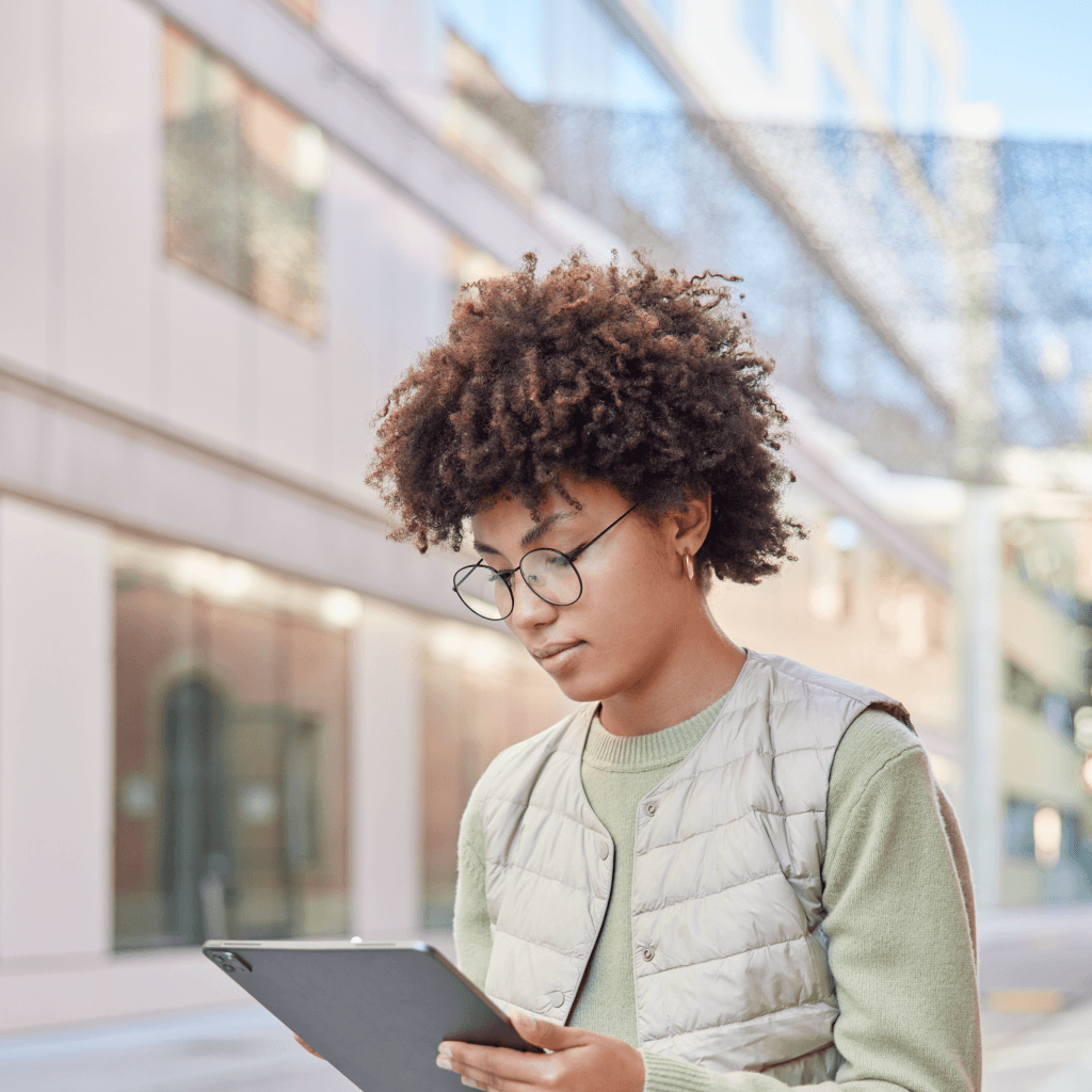 Woman with tablet