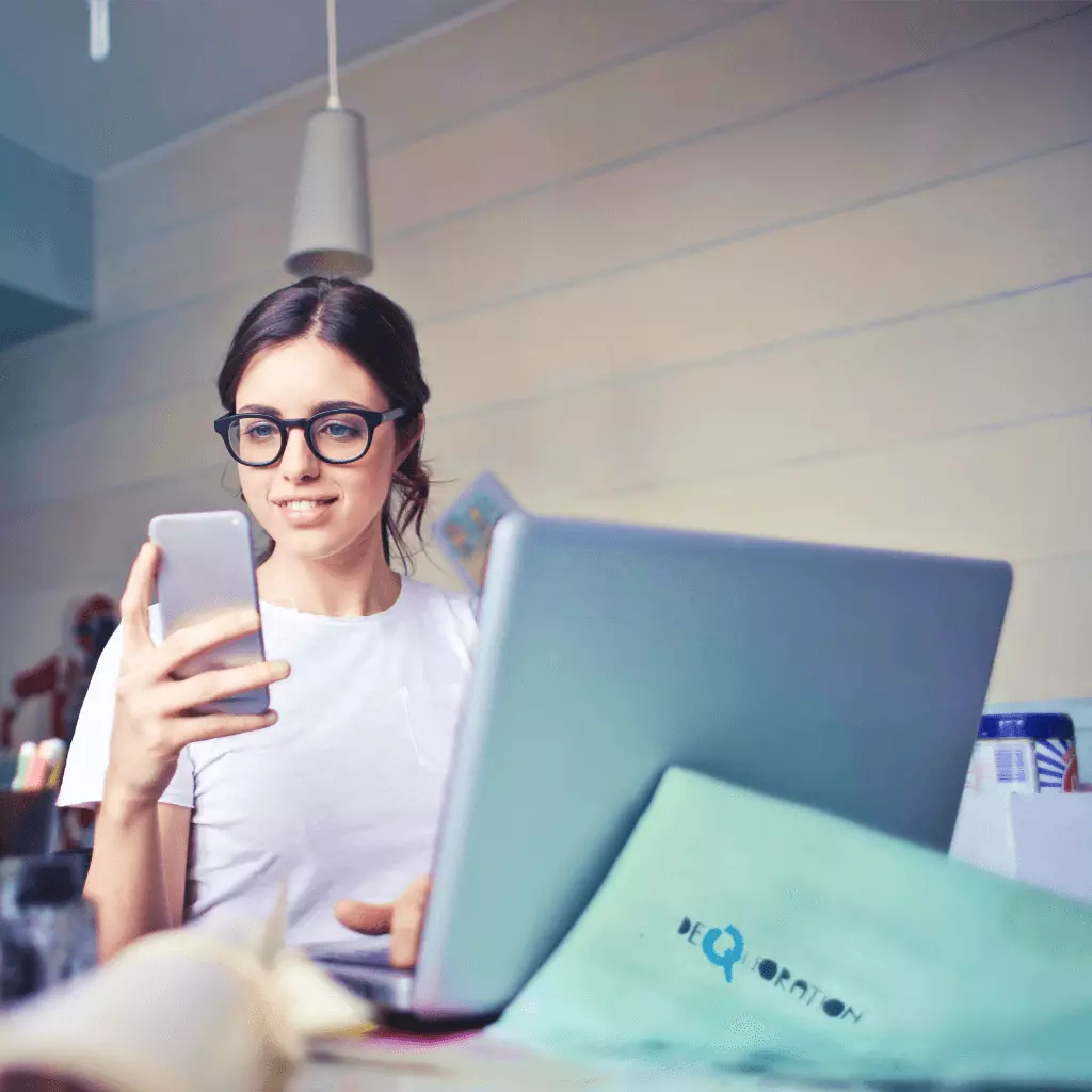 Woman with laptop