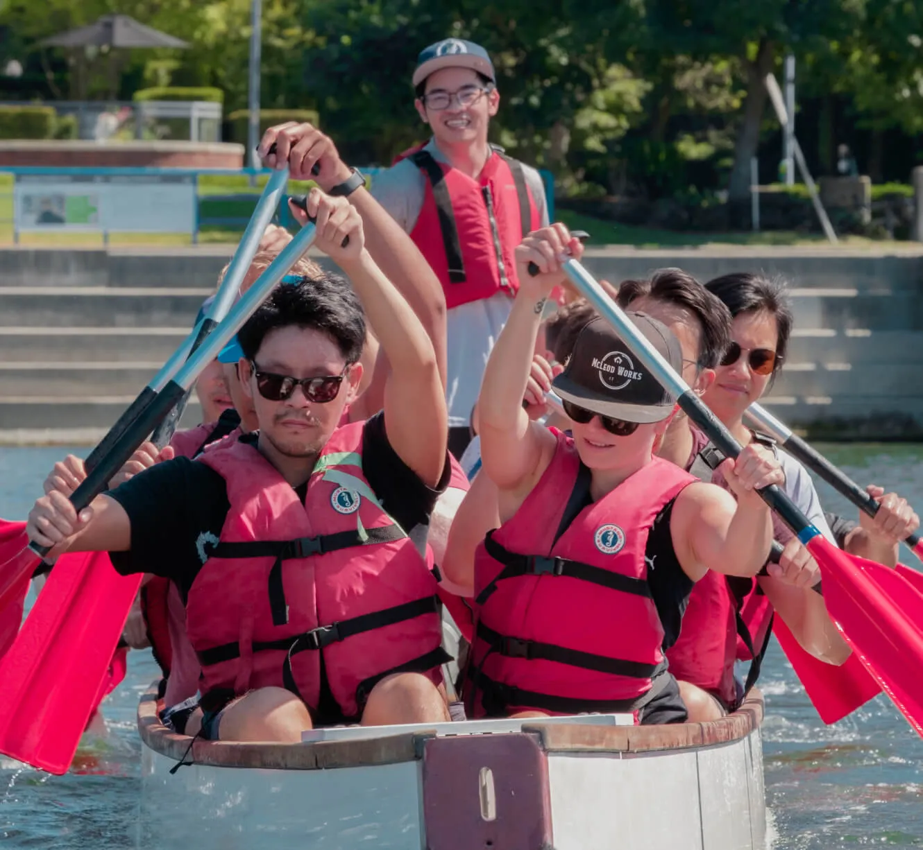 Thrive Health employees taking a group selfie. 