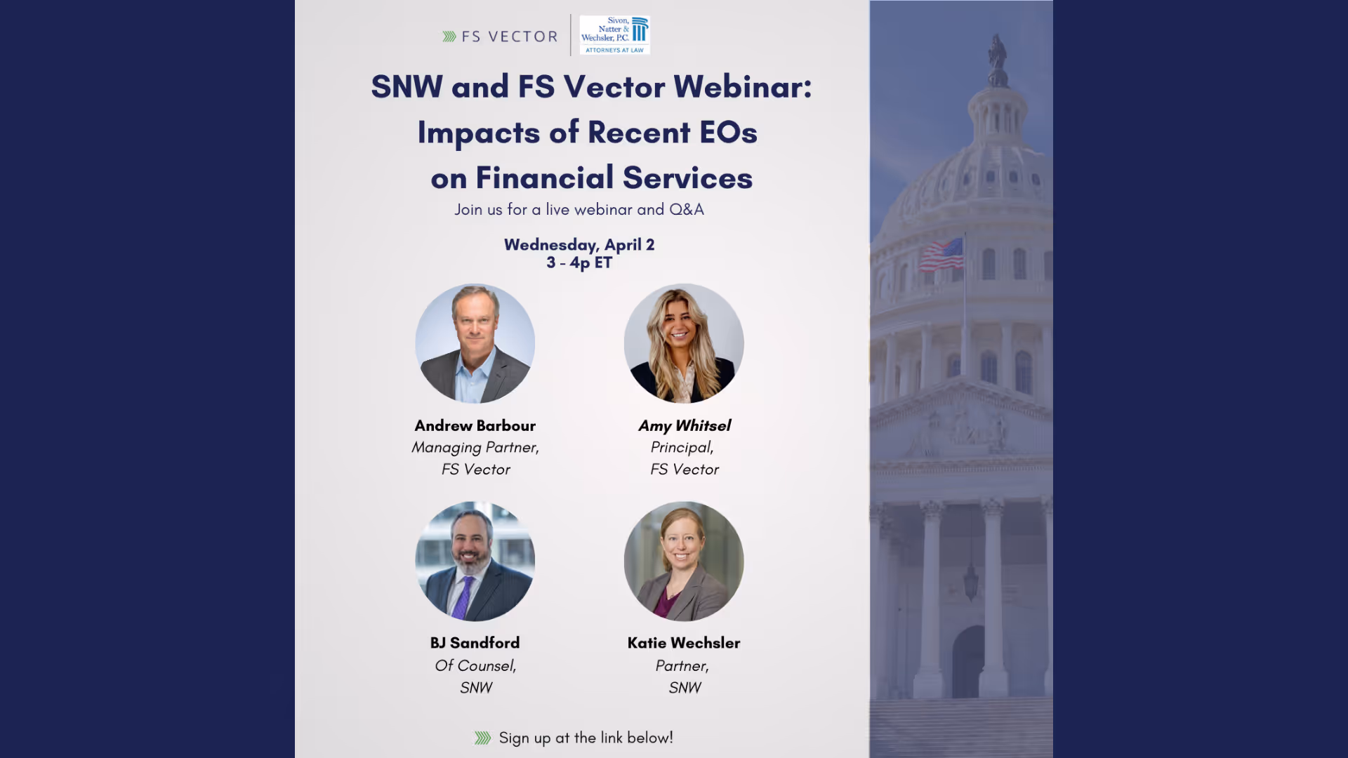 Impacts of Recent EOs on Financial Services: FS Vector X SNW