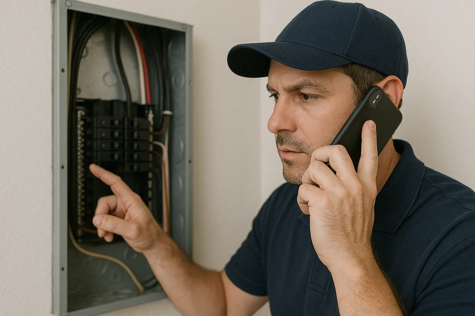 HVAC Tech assisting in HVAC electrical support