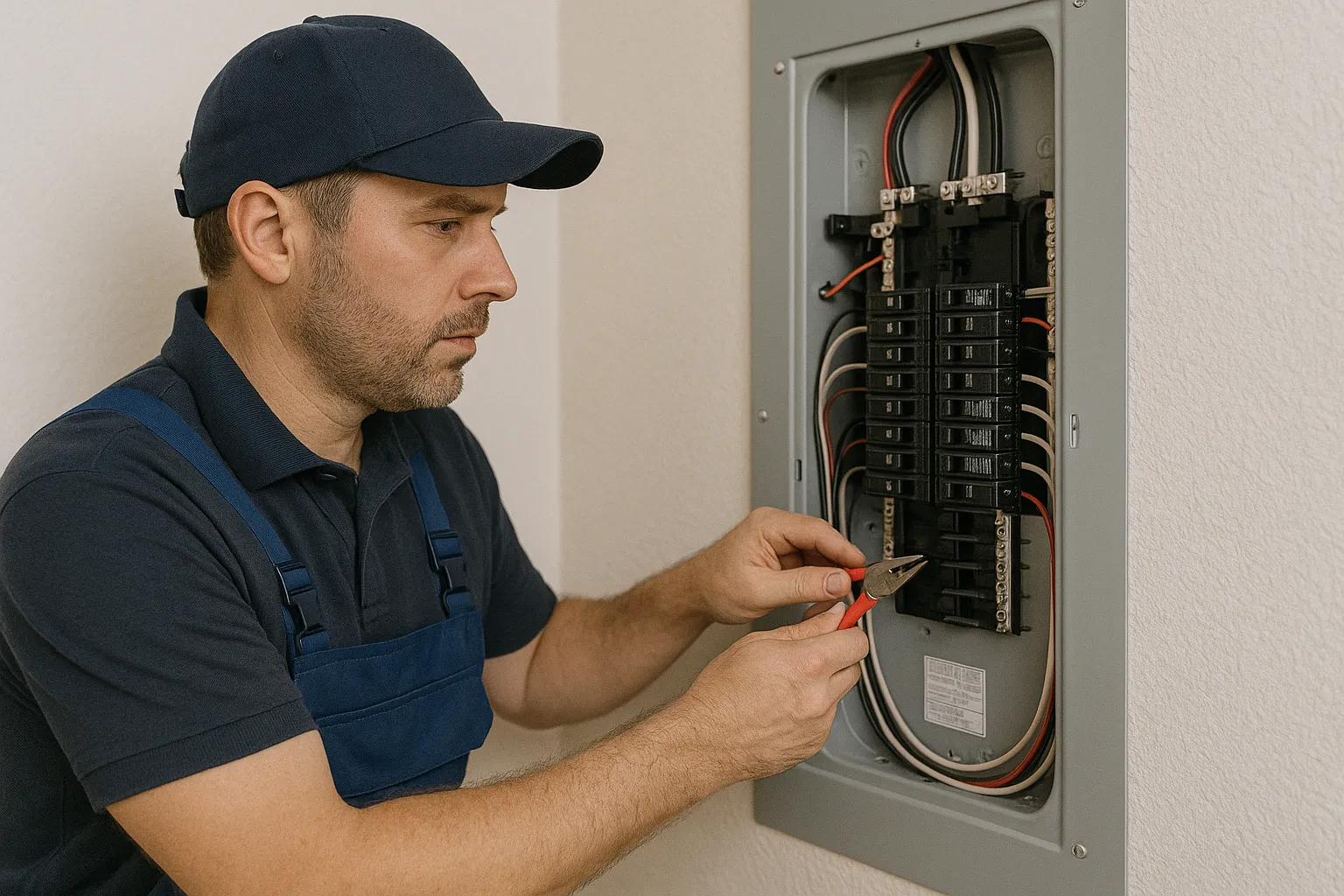 GFHA Field Tech assisting with panel upgrades in home