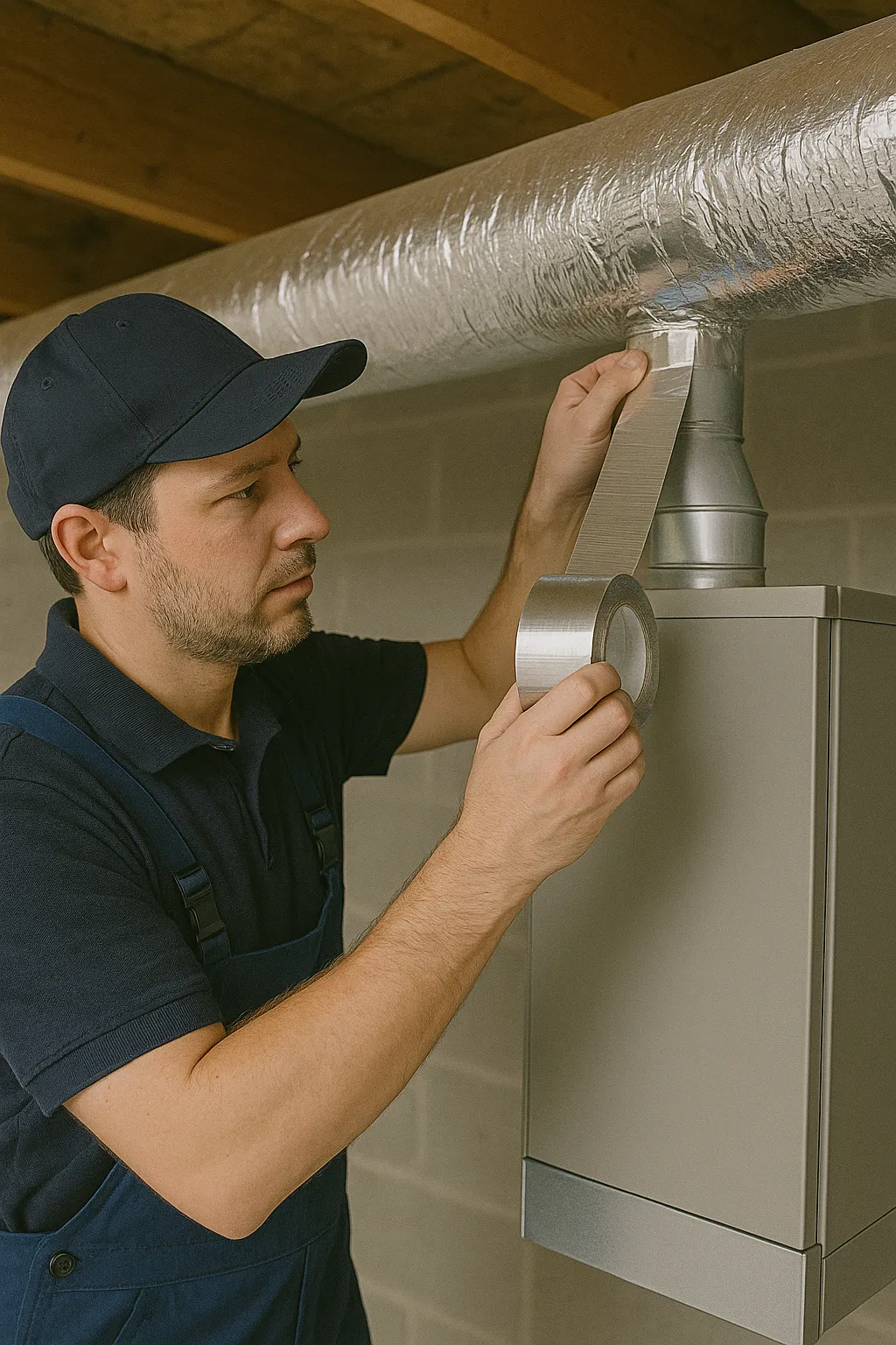 GFHA assisting in duct sealing and repairs in Denver home