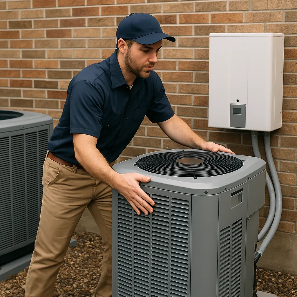 GFHA field tech installing AC