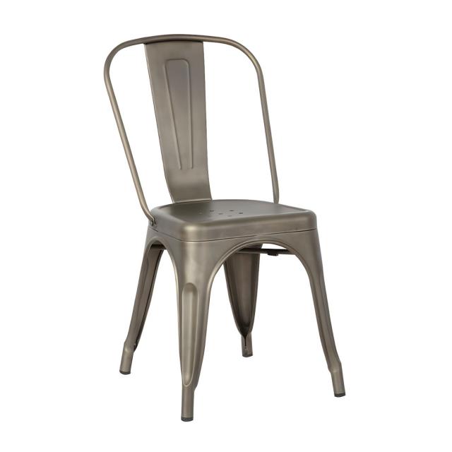 Tolix Chair, Matte Gunmetal Grey