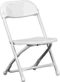 Children's White Folding Chair
