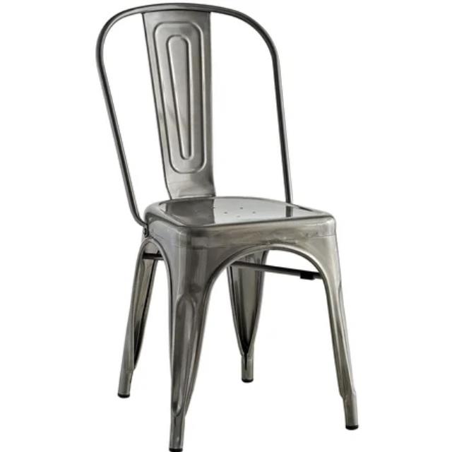 Tolix Chair, Satin Gunmetal Grey
