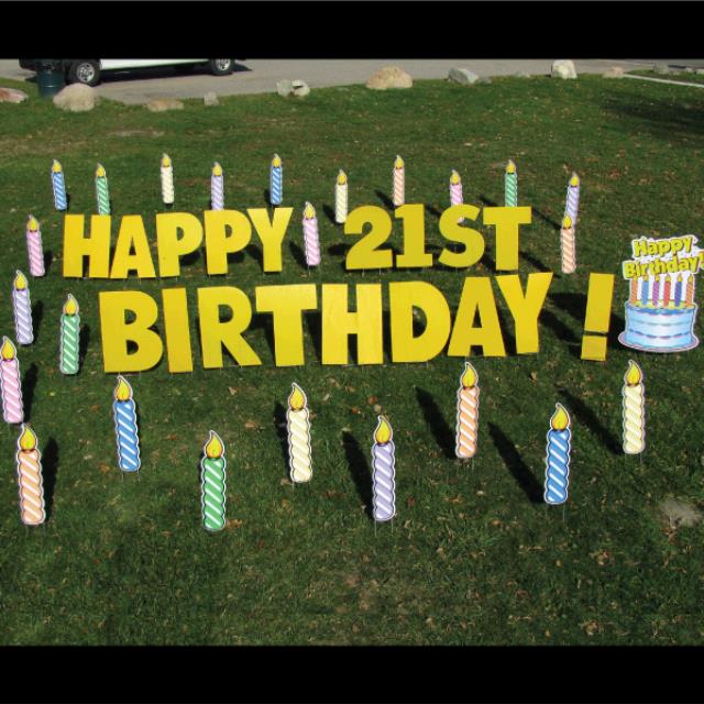 Yard Signs - Candles
