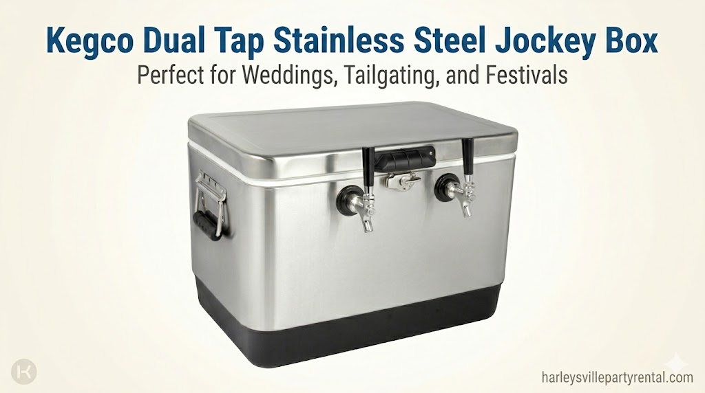 Premium Dual-Tap Jockey Box – Stainless Steel (50 Liter)
