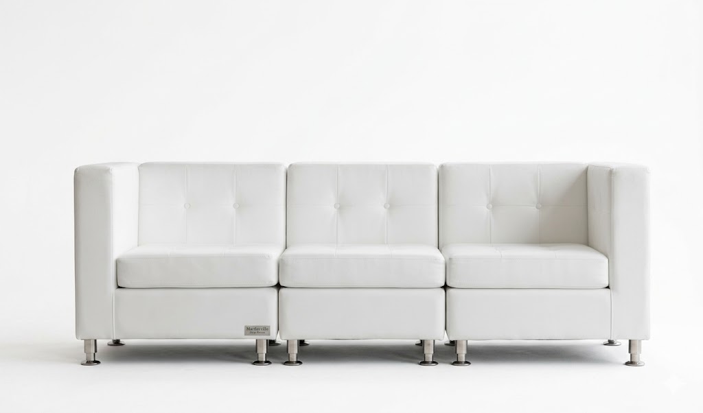 Modern White Leather Modular Lounge Collection
