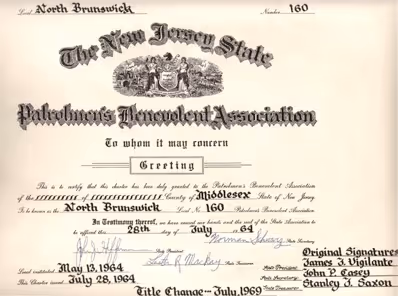 North Brunswick PBA History Photo