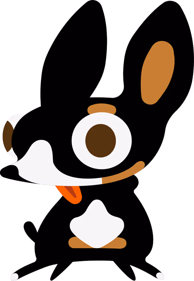 An illustration of a dog