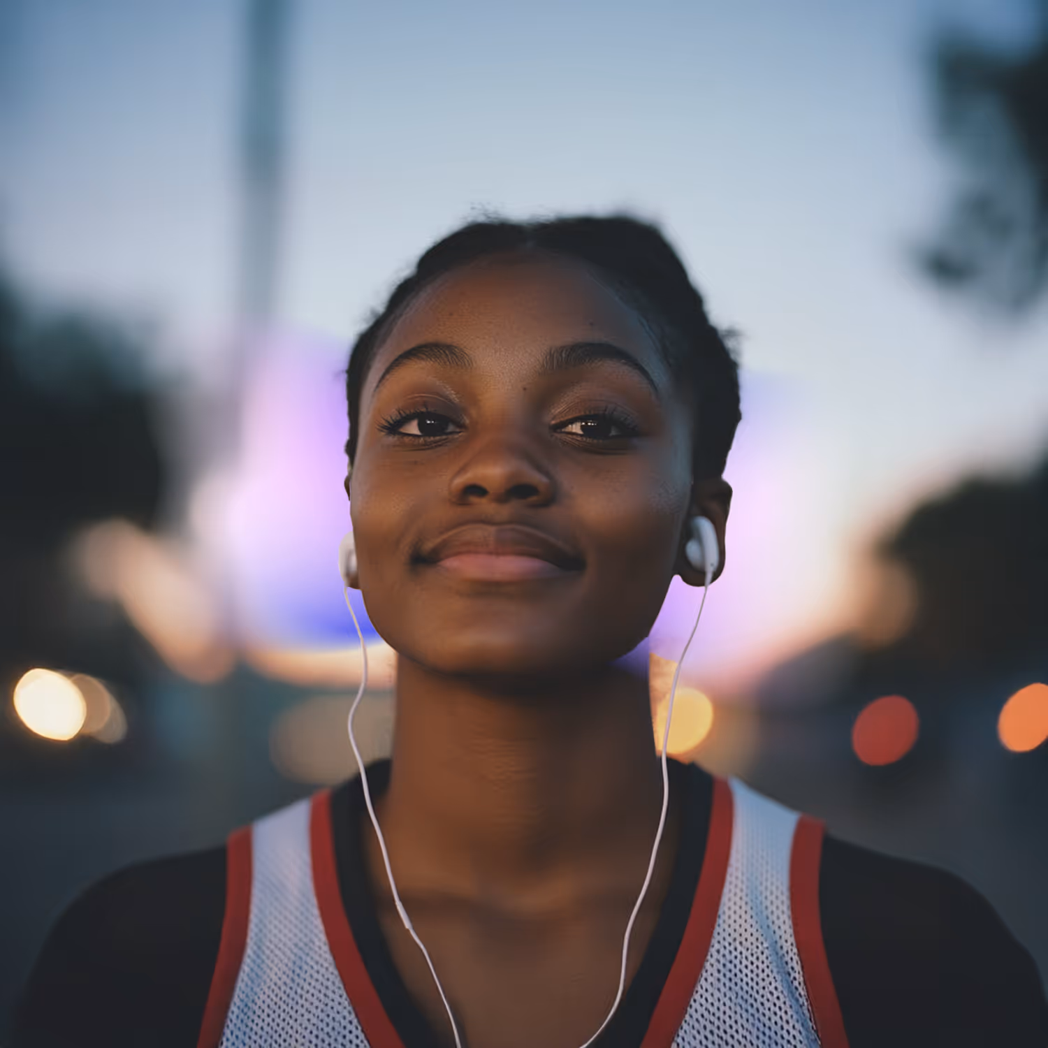 A girl closeup with background