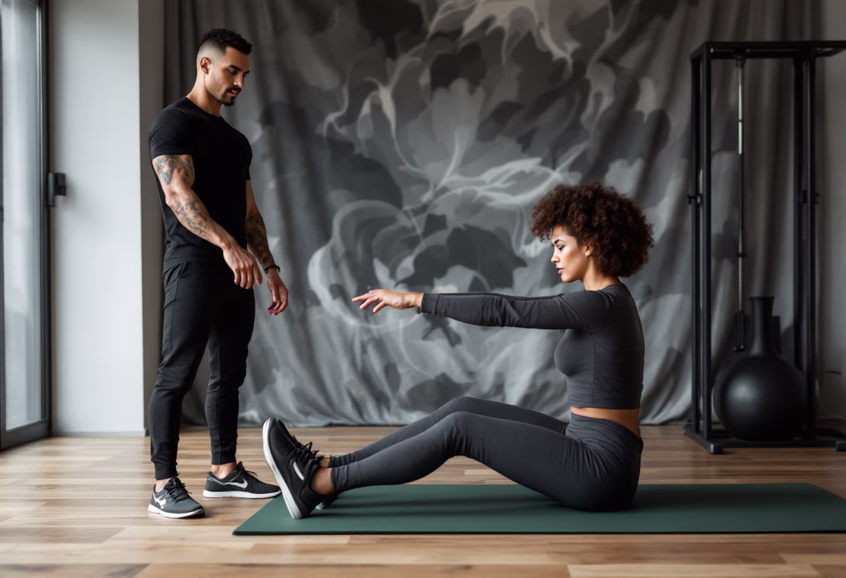 image of personal training session (for a gym)