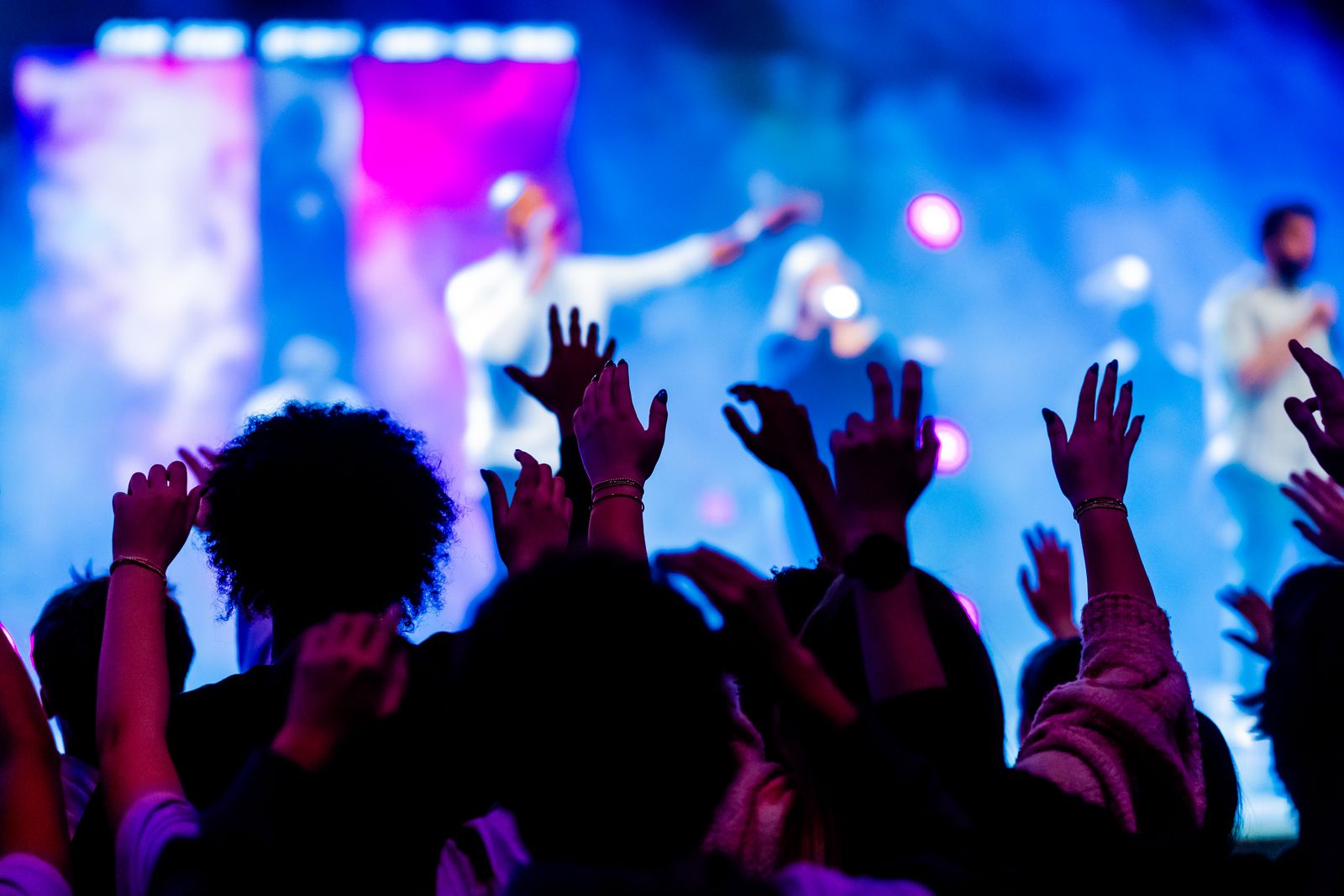 Energetic crowd enjoying live music