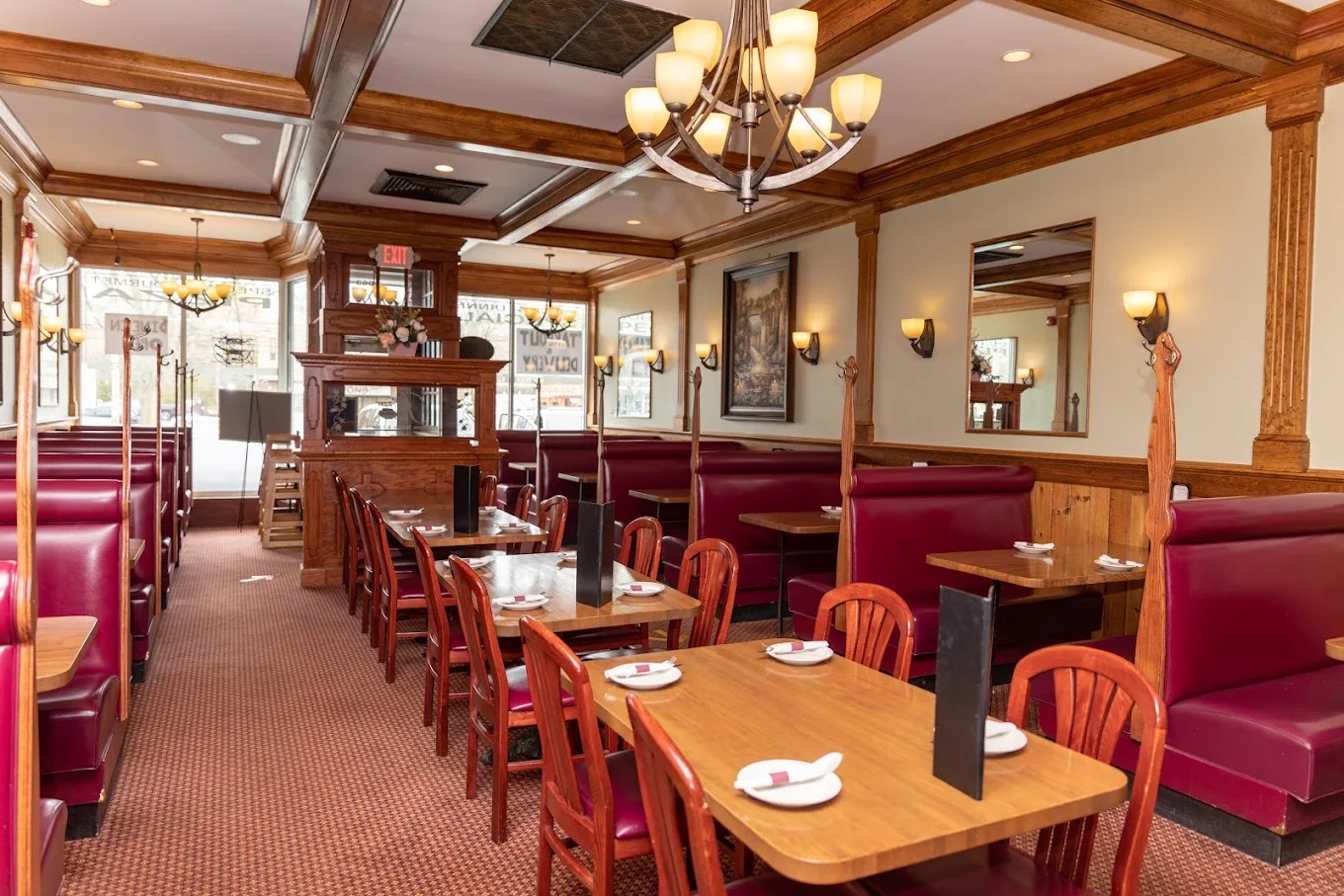 Interior seating at Pizza Palace