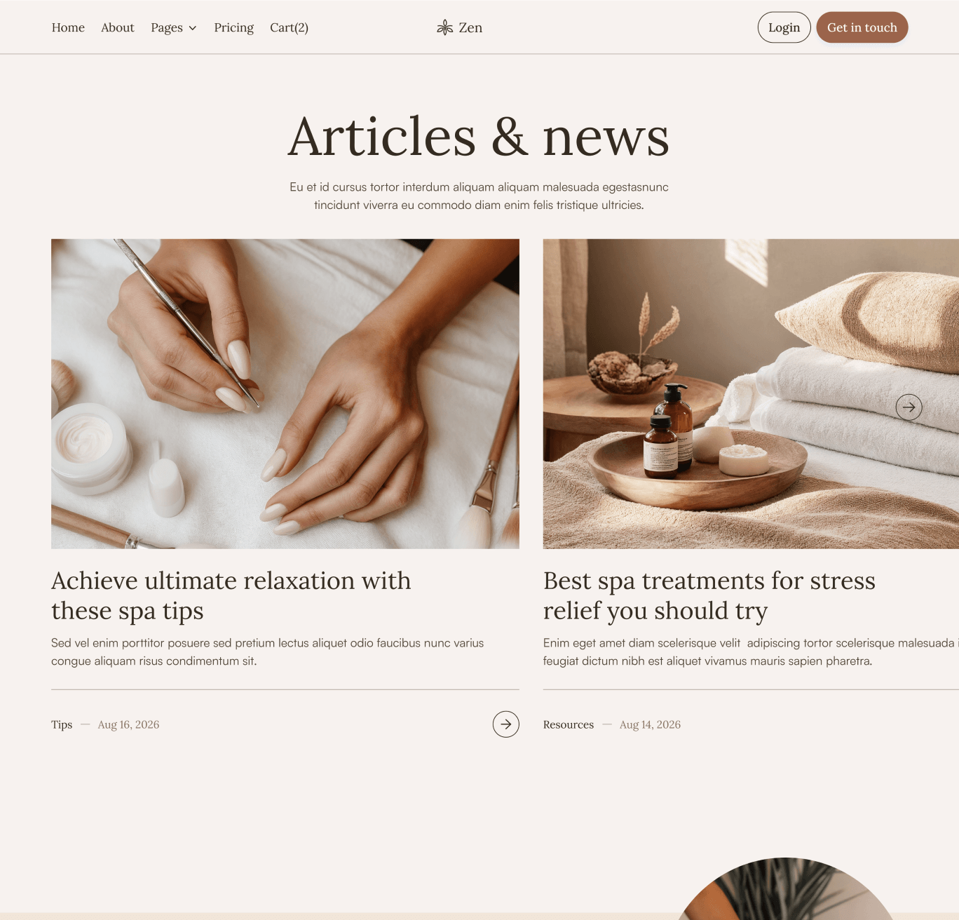 Zen - Blog V3 Page - Zen Spa Massage Webflow Template